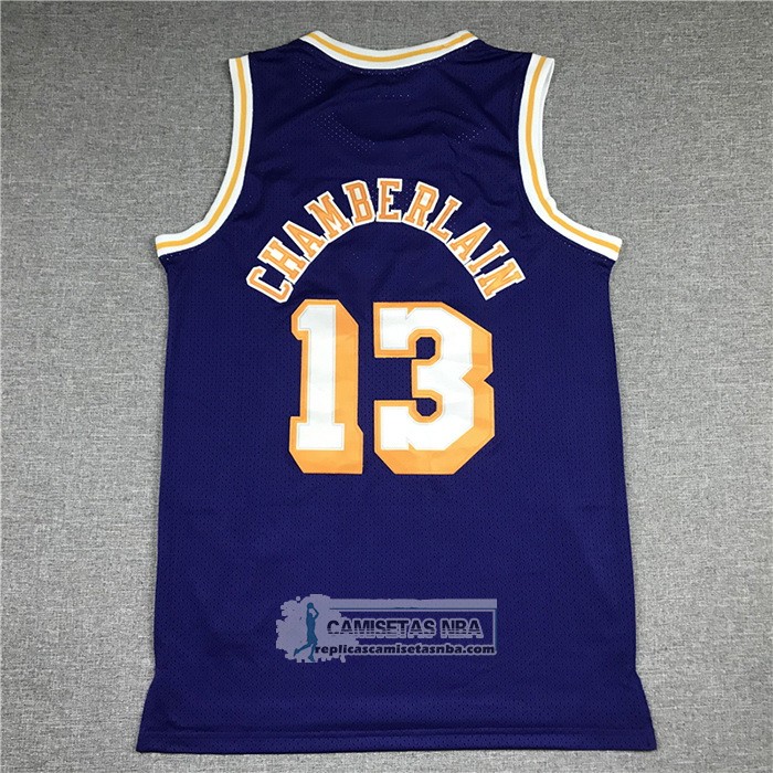 Camiseta Los Angeles Lakers Wilt Chamberlain Mitchell & Ness 1971-72 Violeta